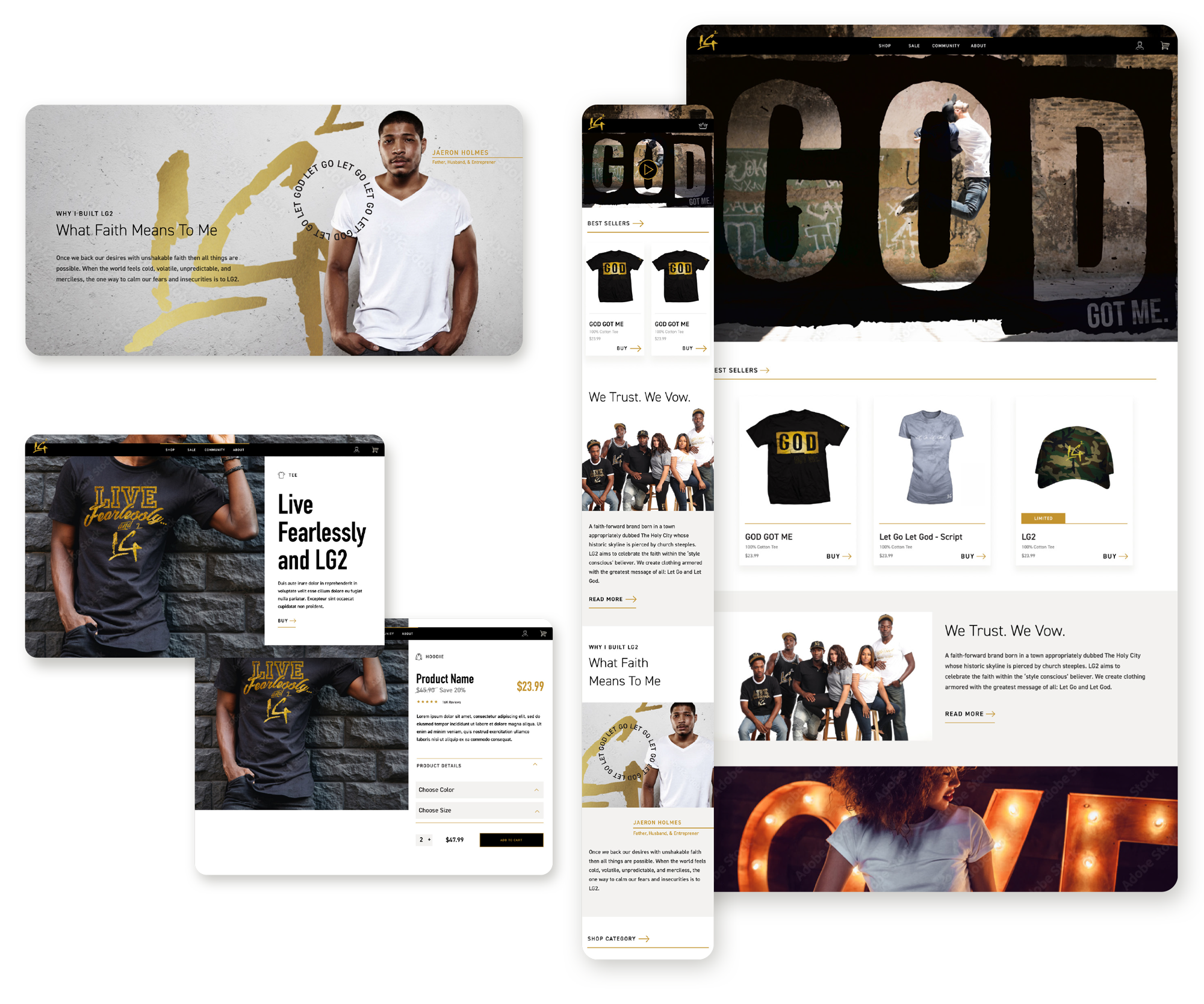 urban faith-forward apparel custom e-commerce