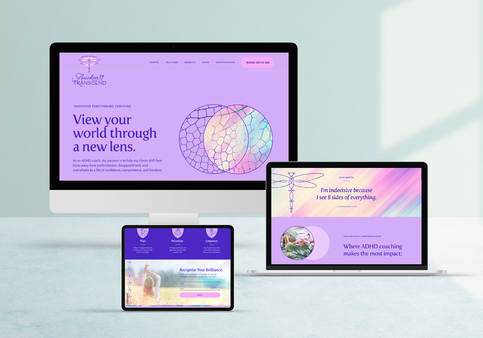 Life Coach Brand, Logo, Identity, and Landing Page Design