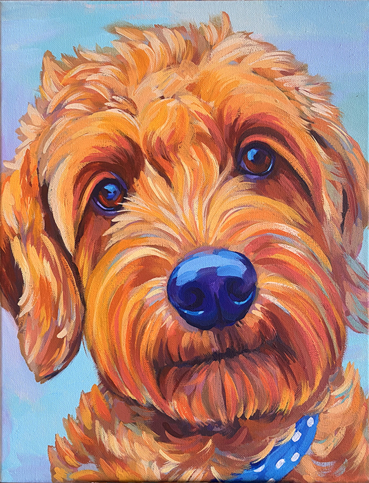 Golden Doodle Portrait
