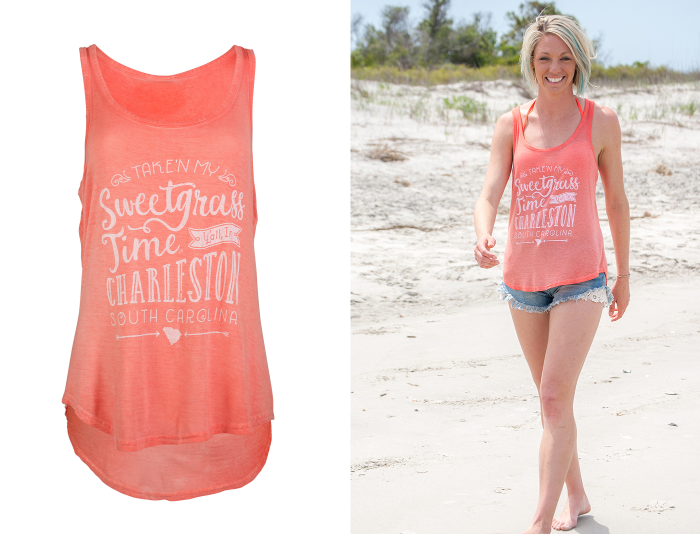 Sweetgrass Time Charleston SC Tank Top