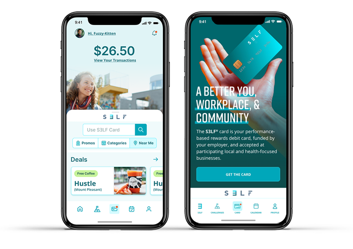 Employee Wellness App Complete Digital Experience Design - Rewards Card