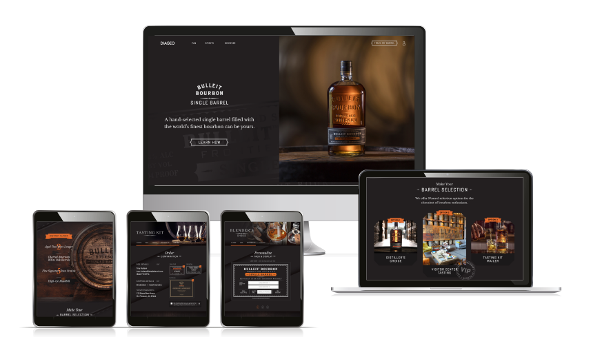 Bulleit Bourbon Single Barrel POS Digital Product Design
