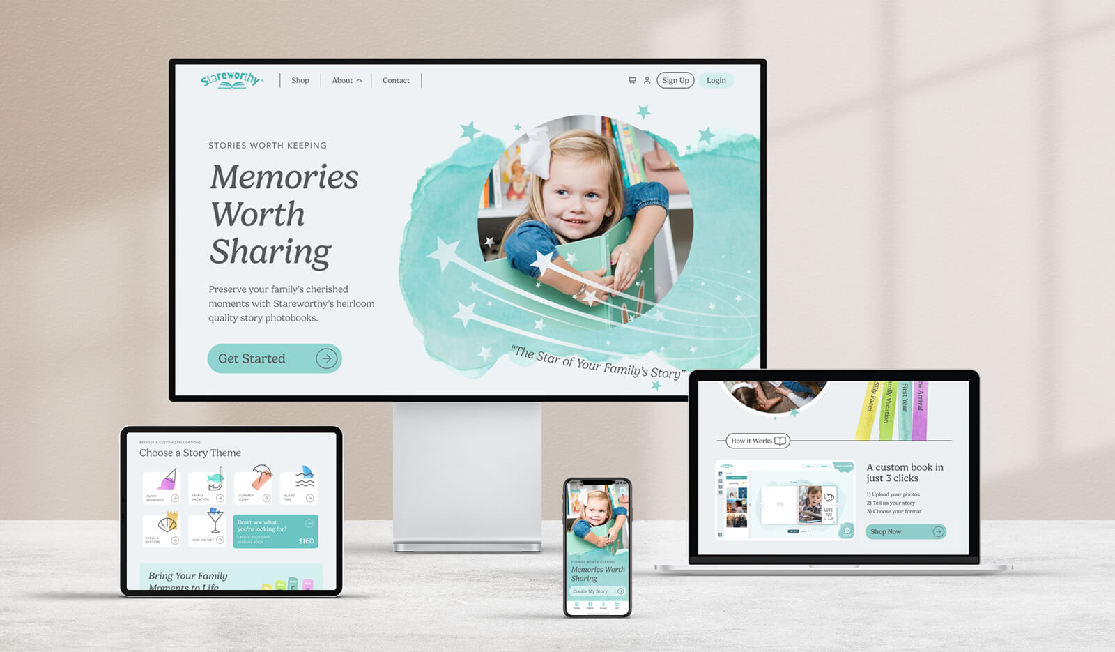 Digital Children's Story Book Editor Landing Page